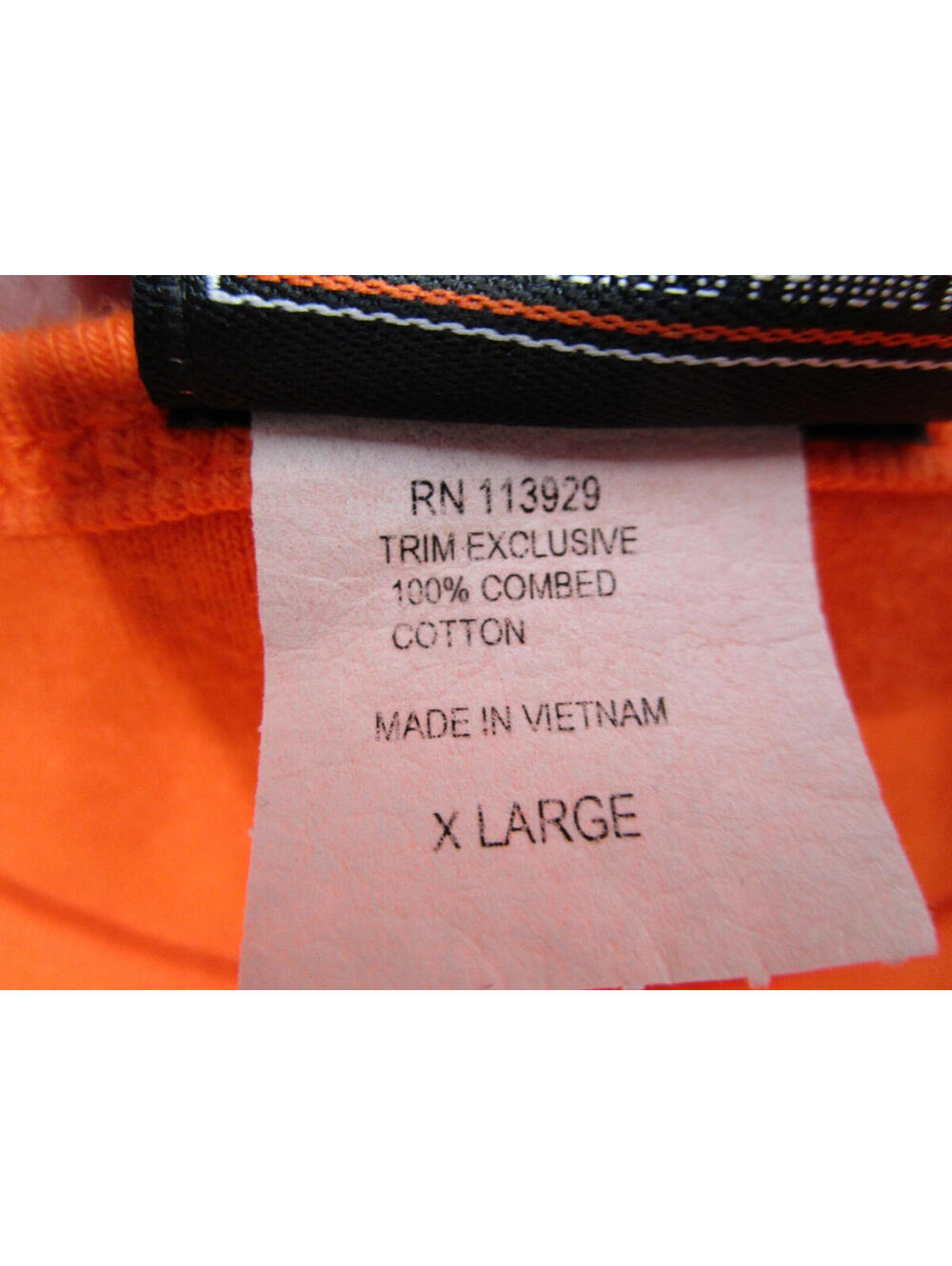 Harley Davidson Wmn's Shirt Size XL Late Vintage 90'S  Orange Black Side Insert - Picture 9 of 9